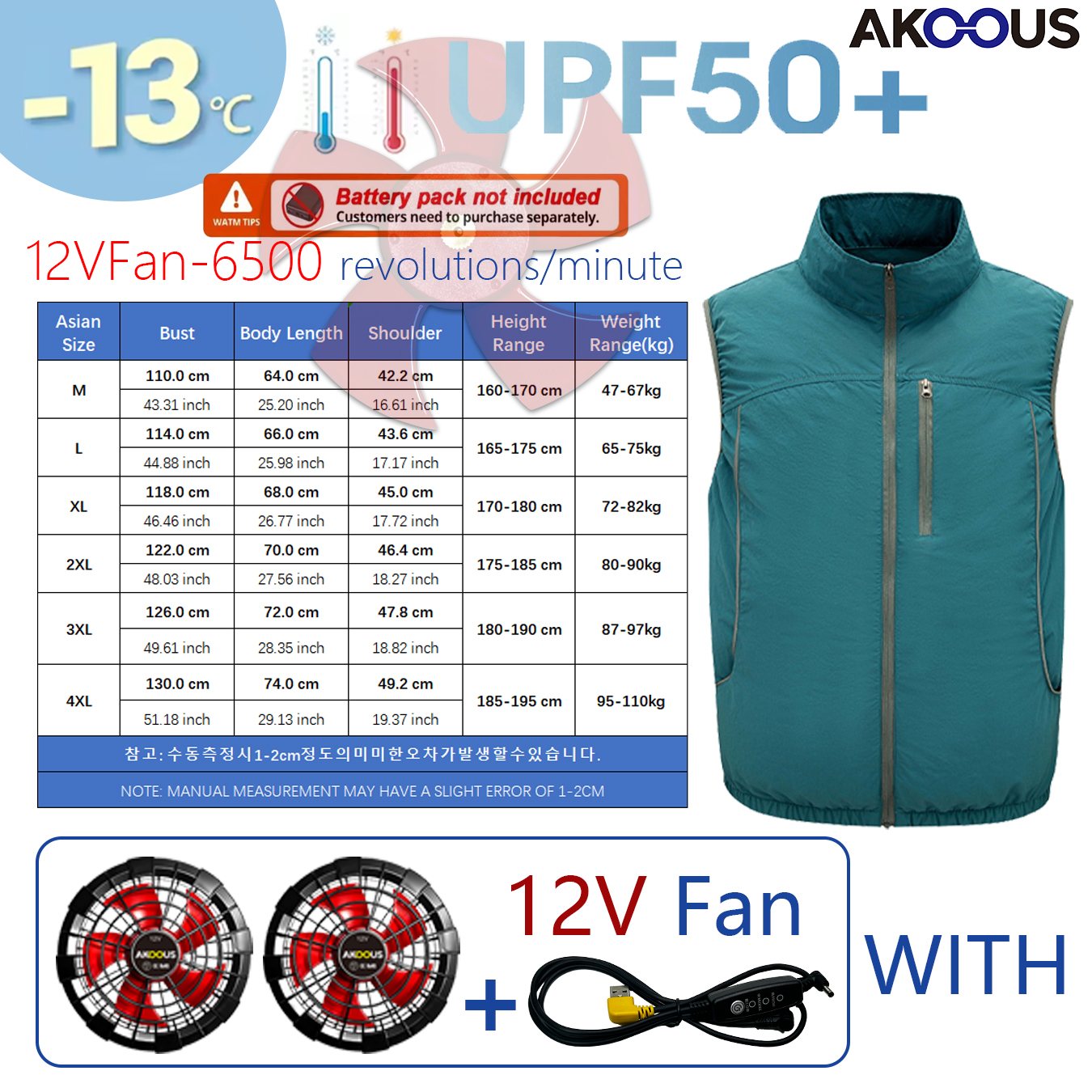 Вентиляторный жилет 12В 5В USB – обзор и цена Outdoor Adventure Vest